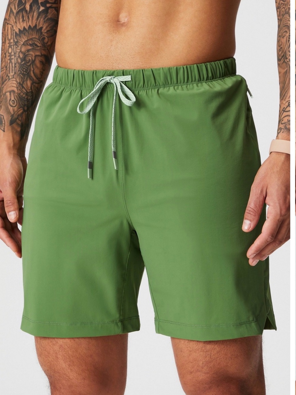 NWT Fabletics The 7” One Shorts Medium Green Men’s
